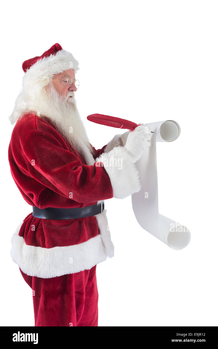Babbo Natale scrive un elenco Foto Stock