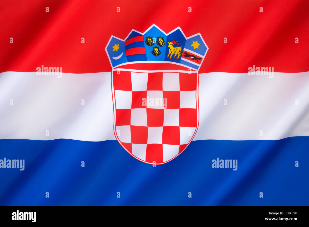 Bandiera della Croazia Foto Stock