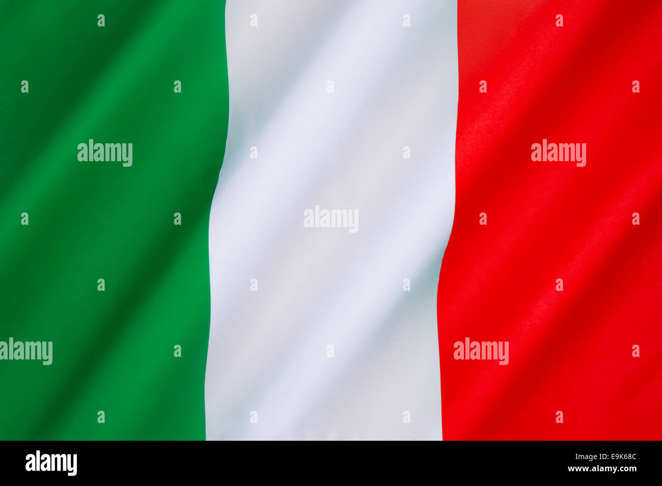 La bandiera nazionale di Italia Foto Stock