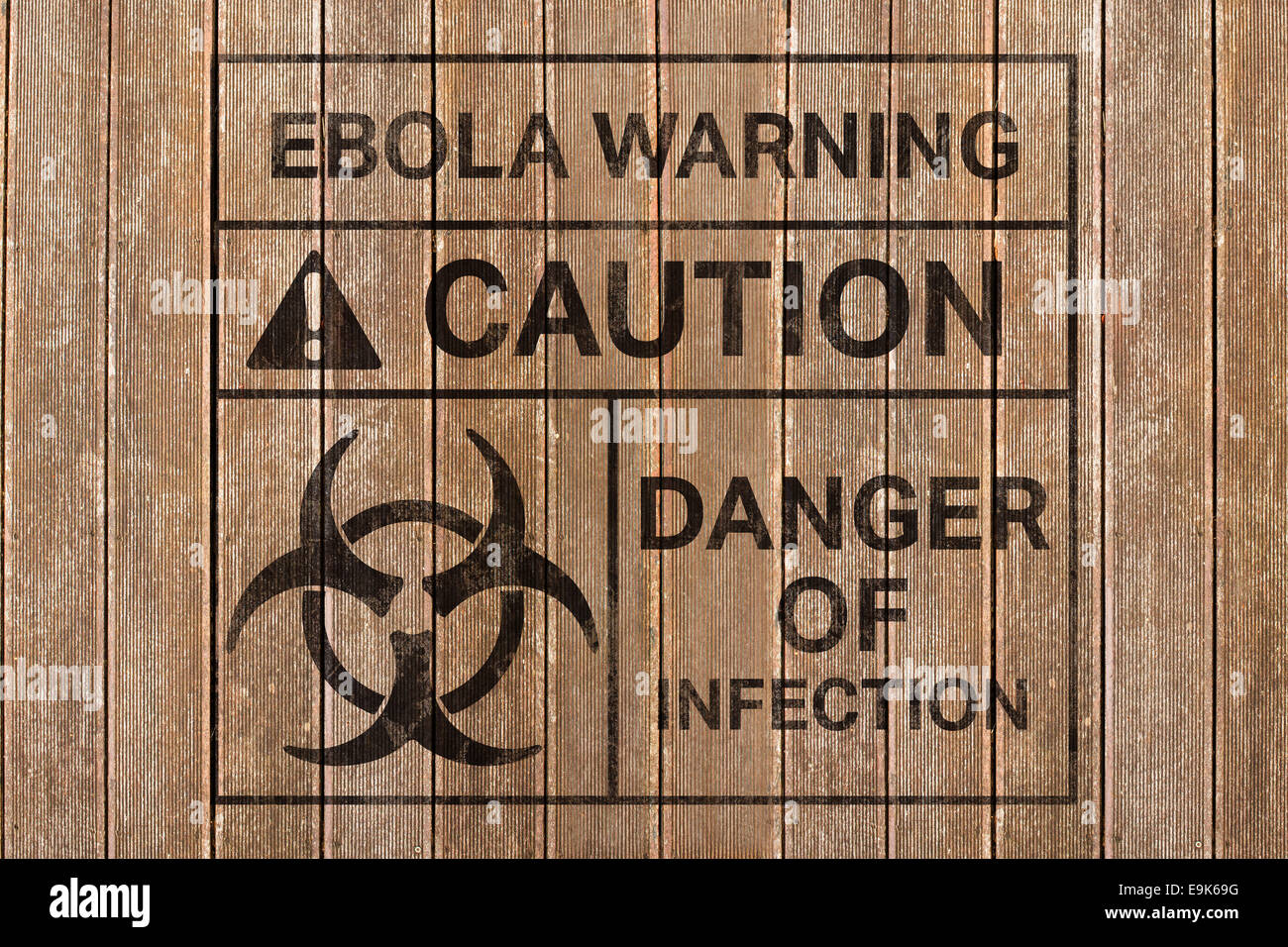Immagine composita del virus ebola alert Foto Stock
