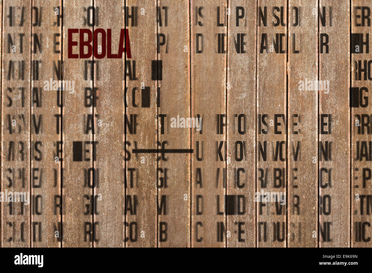 Immagine composita di ebola parola cluster Foto Stock