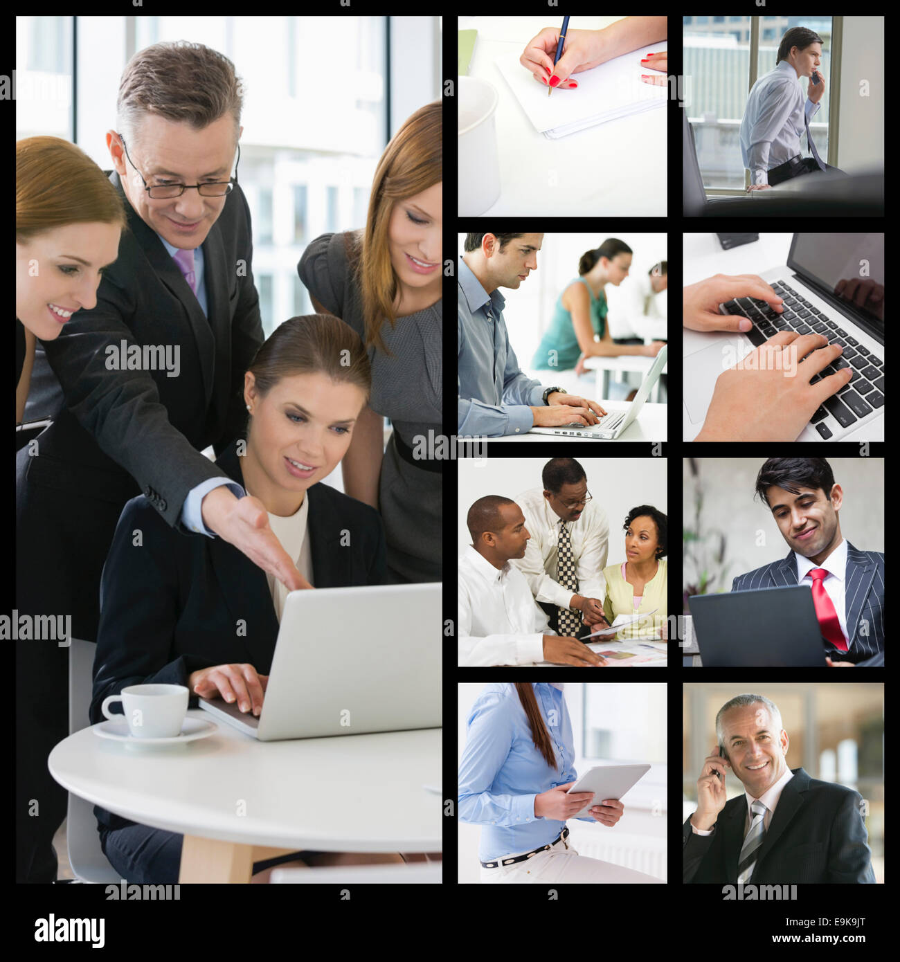 Computer Imaging di business persone che lavorano in ufficio Foto Stock