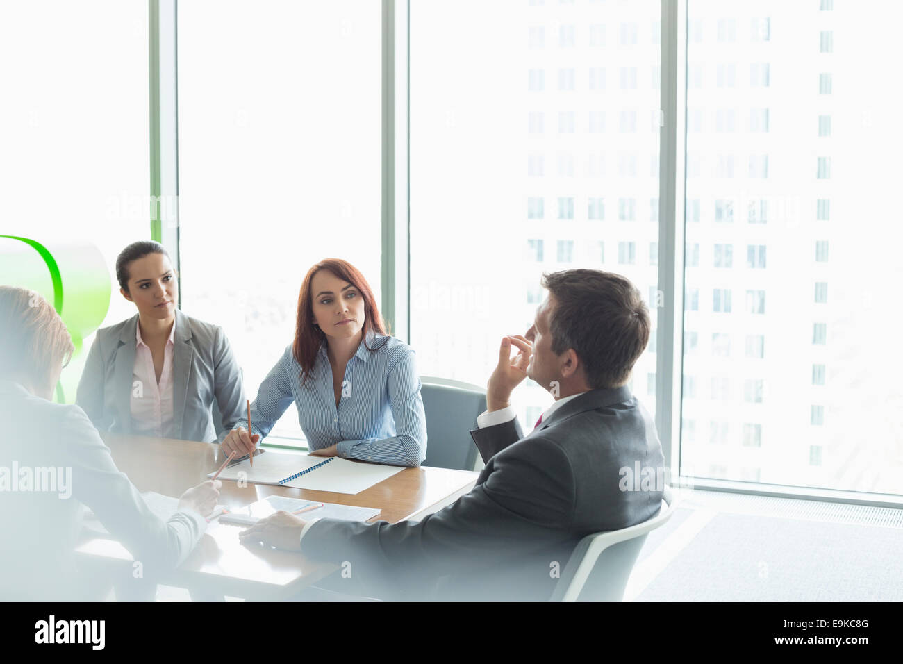 Incontro di lavoro nella sala riunioni Foto Stock