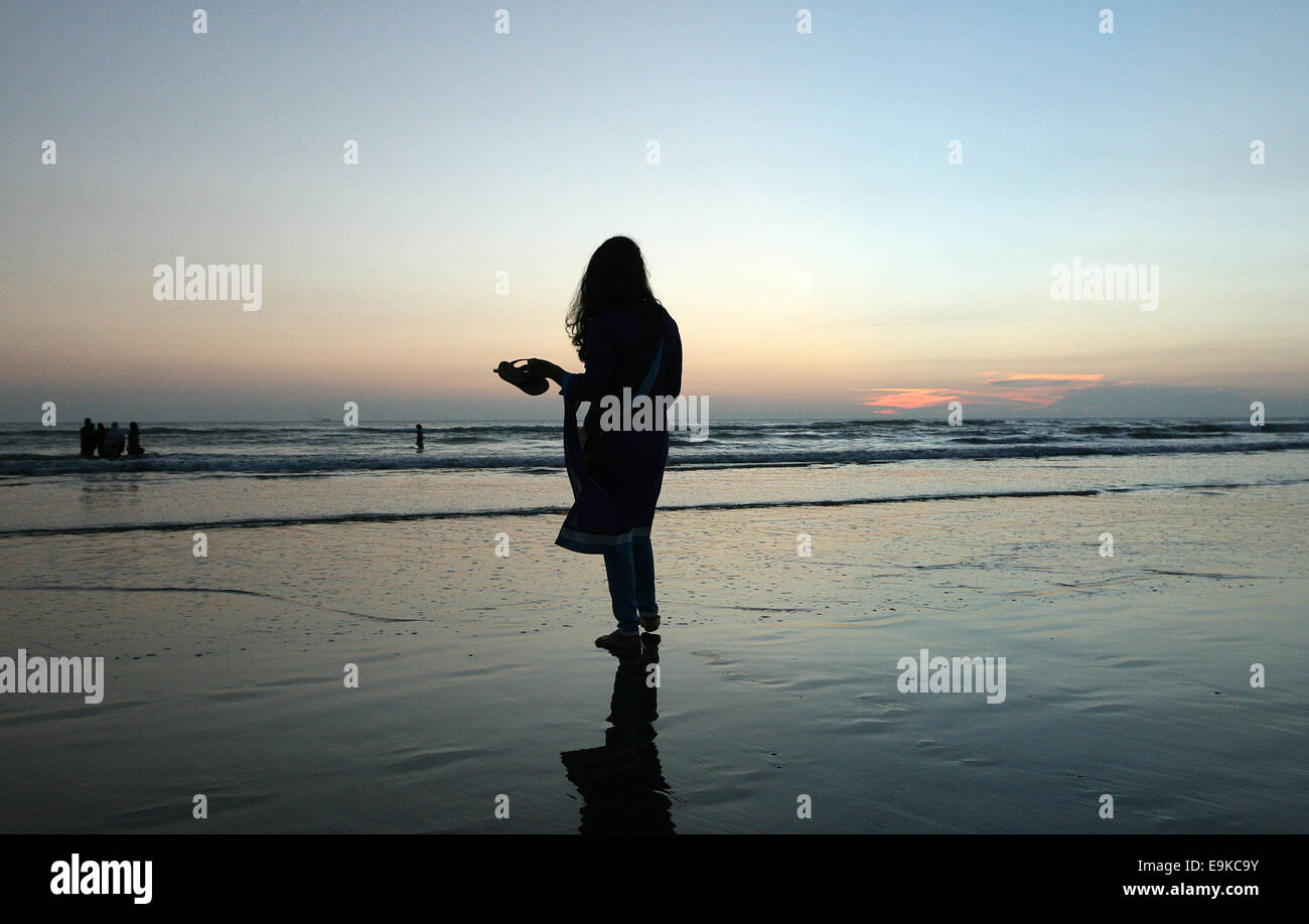 Bangladesh, Cox bazar 16 ottobre 2014. Cox's Bazar spiaggia in Bangladesh. Foto Stock