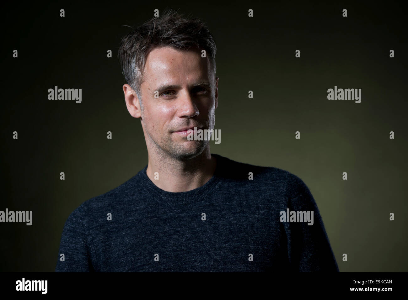 La televisione britannica e radio presenter Richard Bacon appare in Edinburgh International Book Festival. Foto Stock