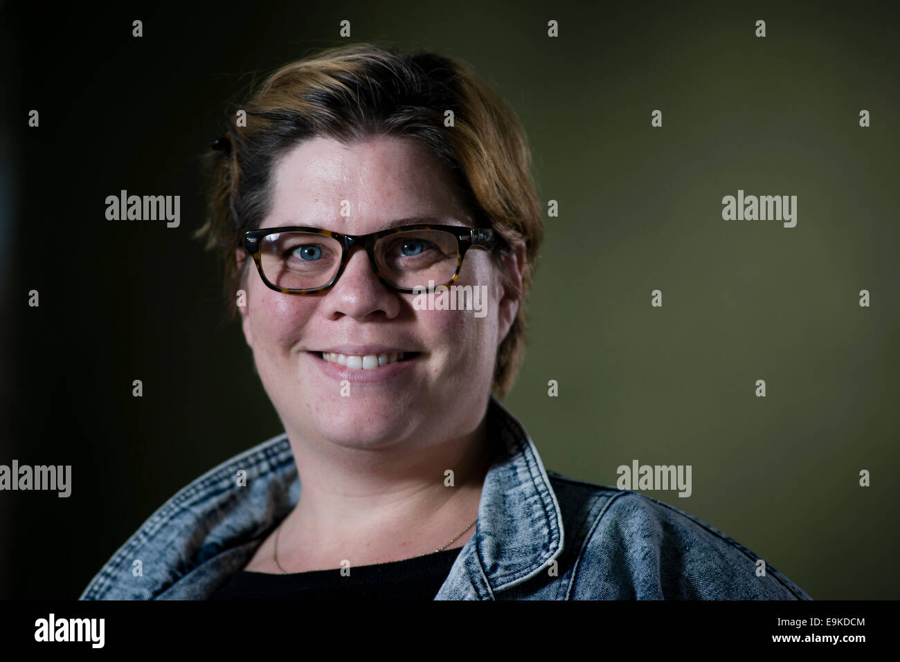 Attrice inglese, comico e scrittore Katy marchio appare al Edinburgh International Book Festival. Foto Stock