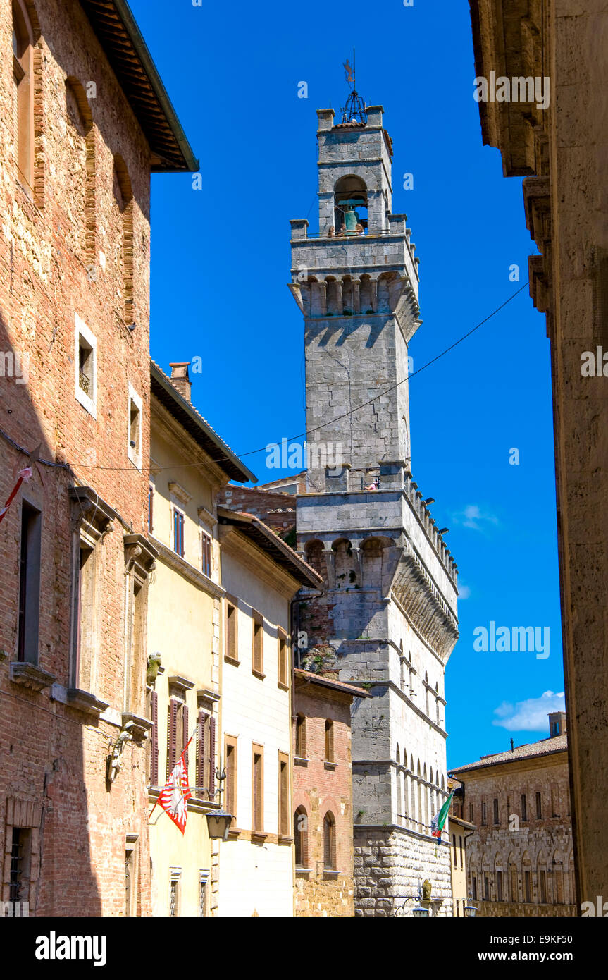 Palazzo comunale di Montepulciano Siena Toscana Italia Foto Stock