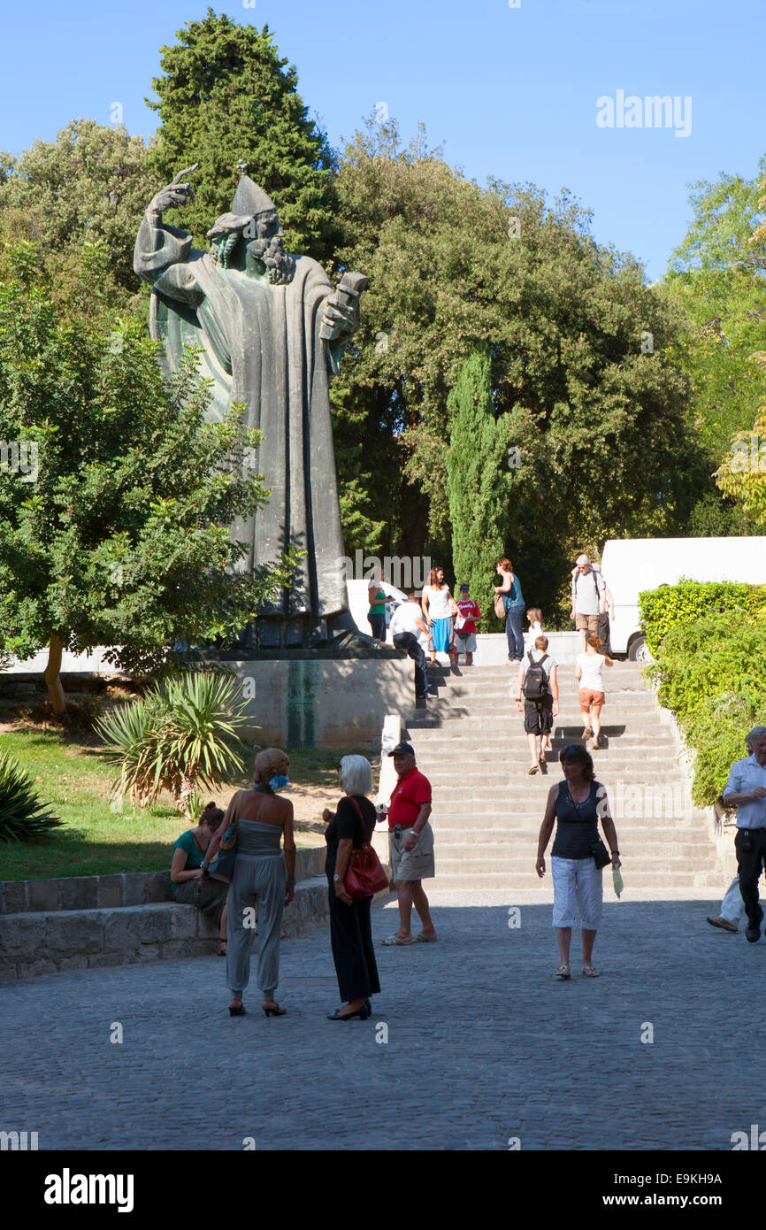 Spalato e la statua di Grgur Foto Stock