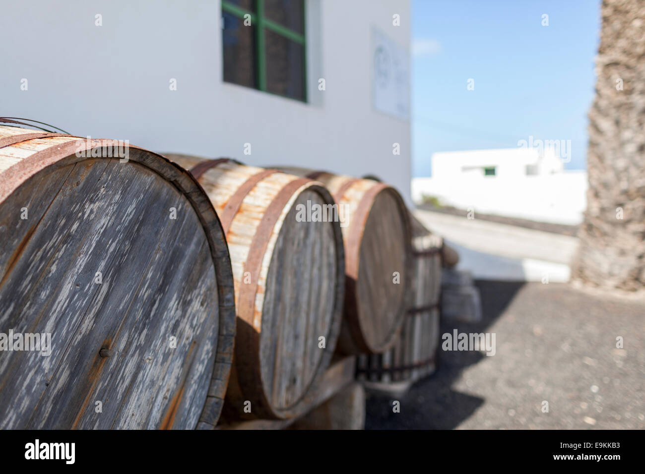 La Geria, Guigan, cantine a Lanzarote. Foto Stock