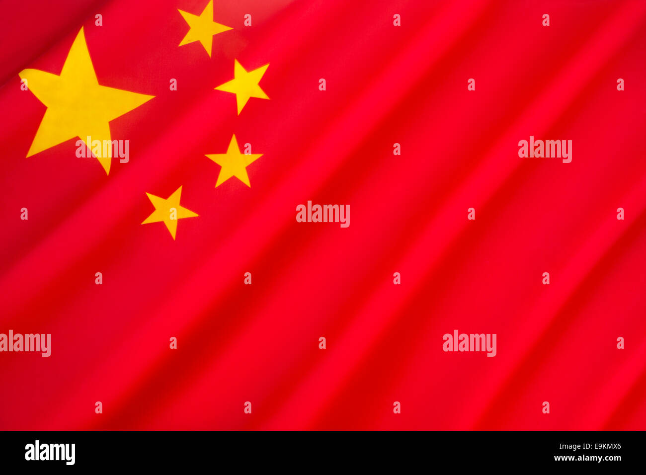 Bandiera della Repubblica popolare cinese Foto Stock
