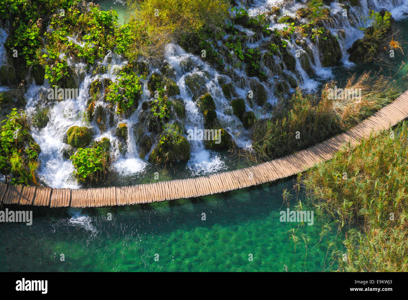 Il parco nazionale dei laghi di Plitvice, Croazia Foto Stock