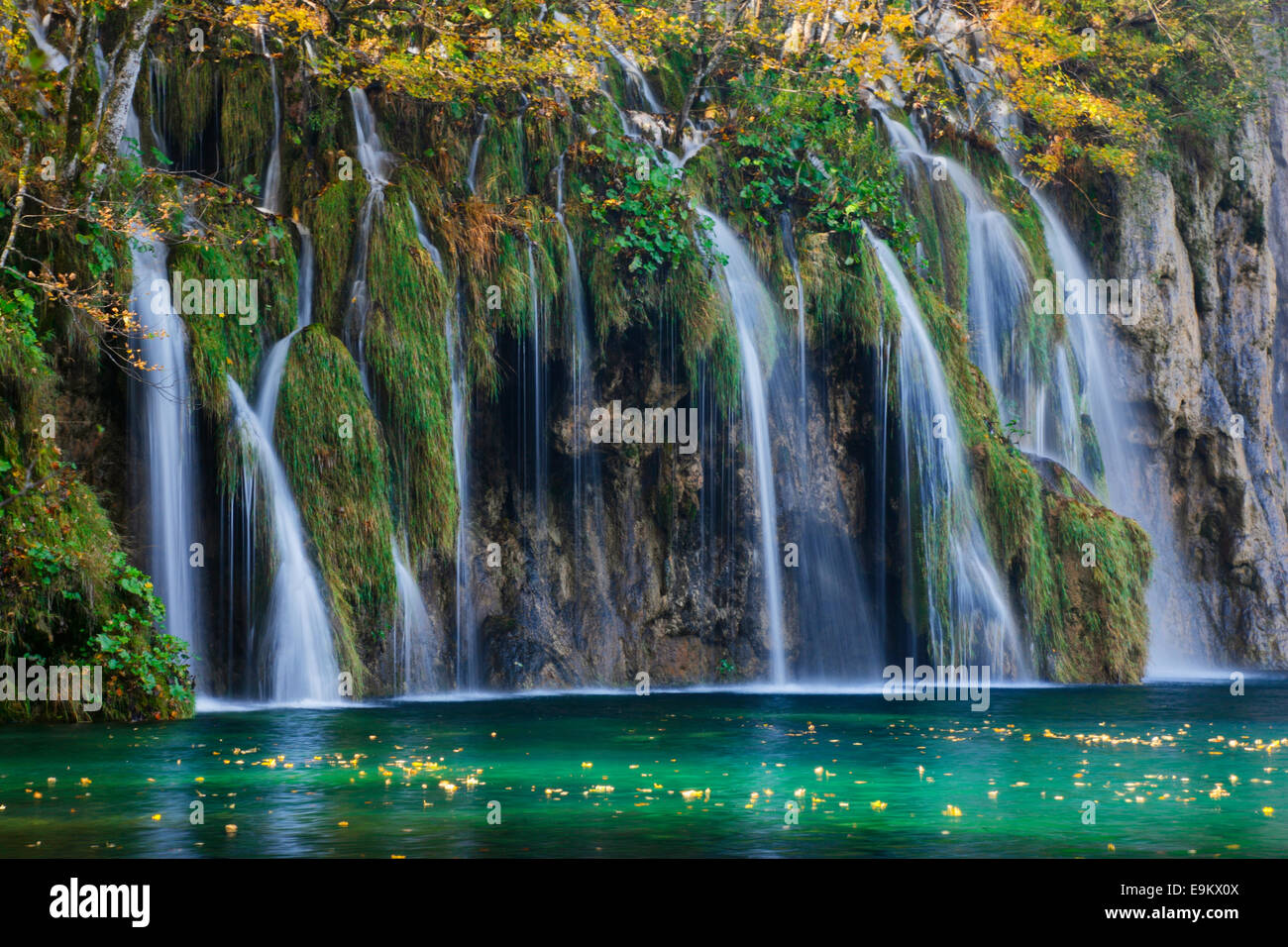 Il parco nazionale dei laghi di Plitvice, Croazia Foto Stock