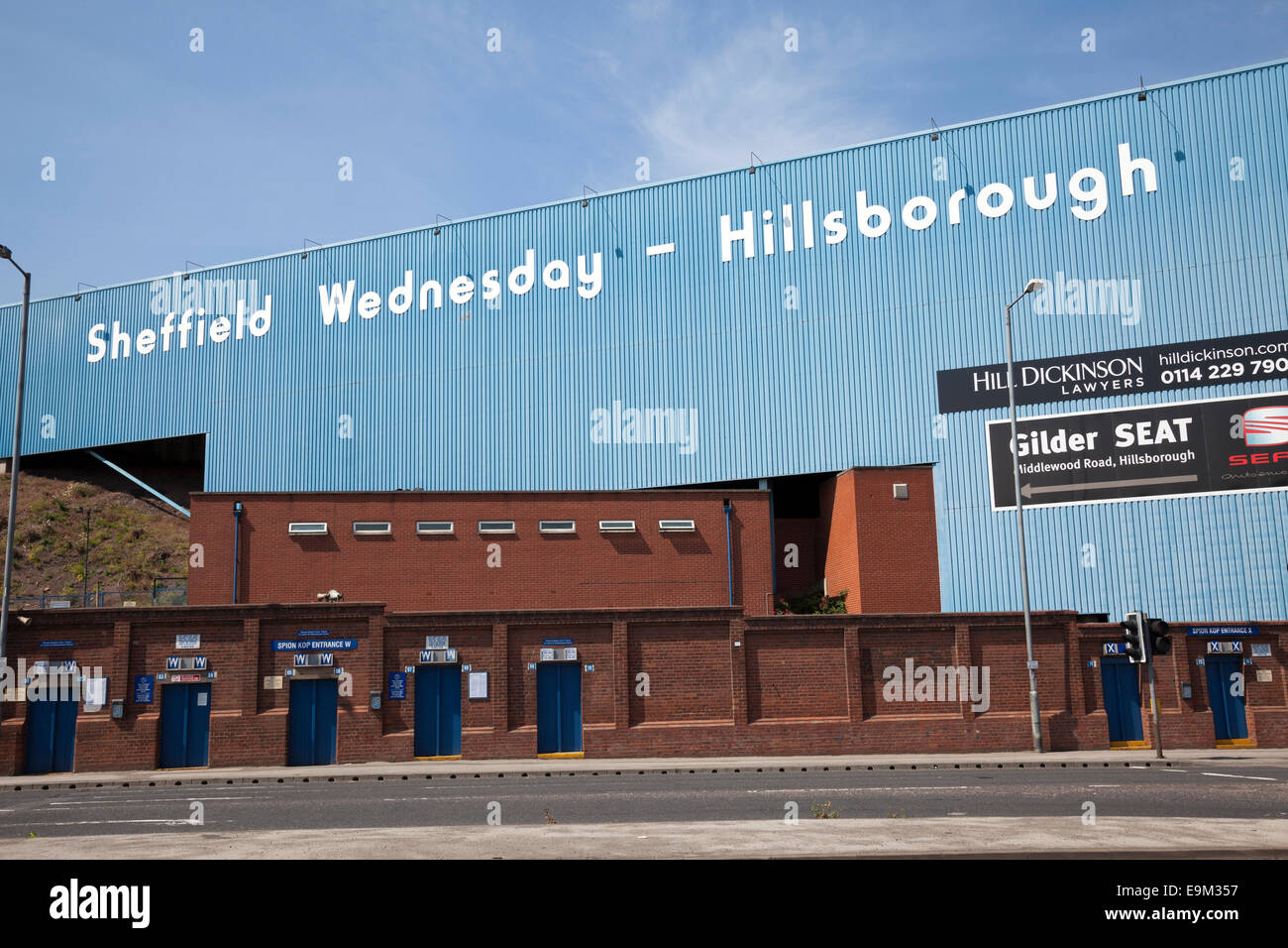 Sheffield Mercoledì Football Club, Hillsborough, Sheffield South Yorkshire, Inghilterra, Regno Unito Foto Stock
