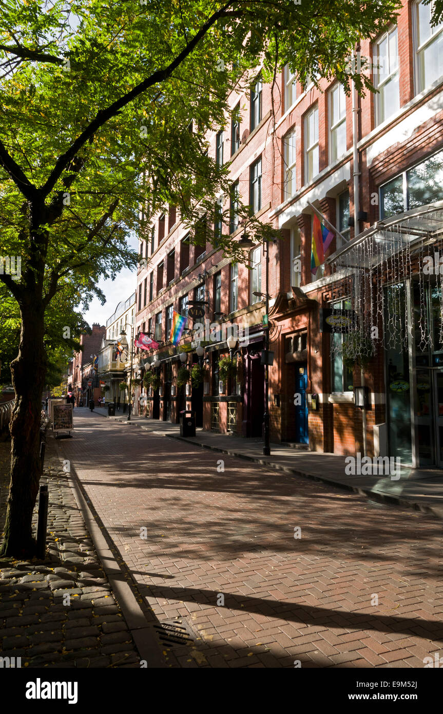Canal Street, Manchester, Inghilterra, Regno Unito. Manchester è "Gay Village'. Foto Stock