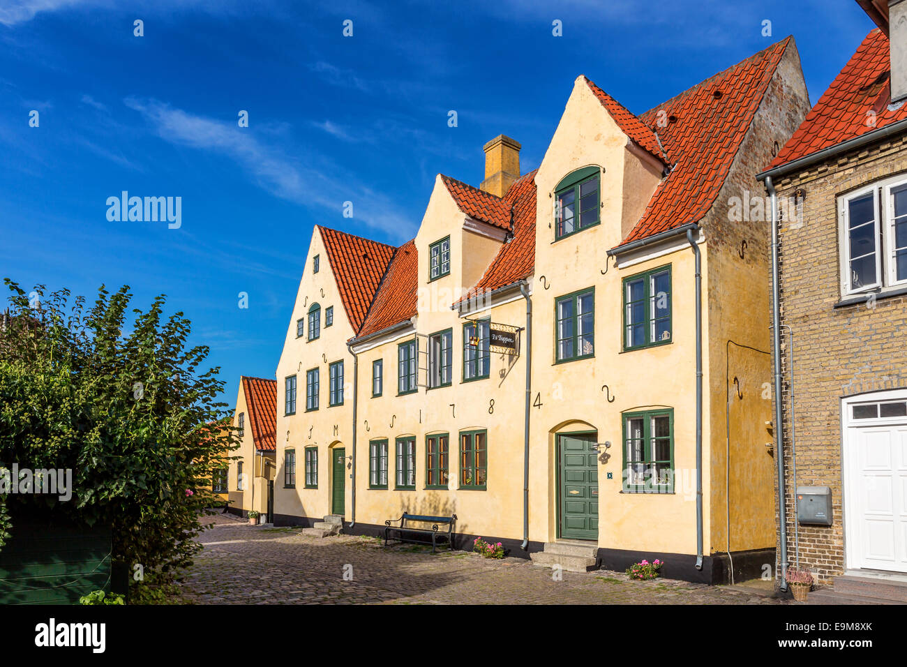 Vecchia casa nella storica città di Dragør, area di Copenaghen, Danimarca Foto Stock