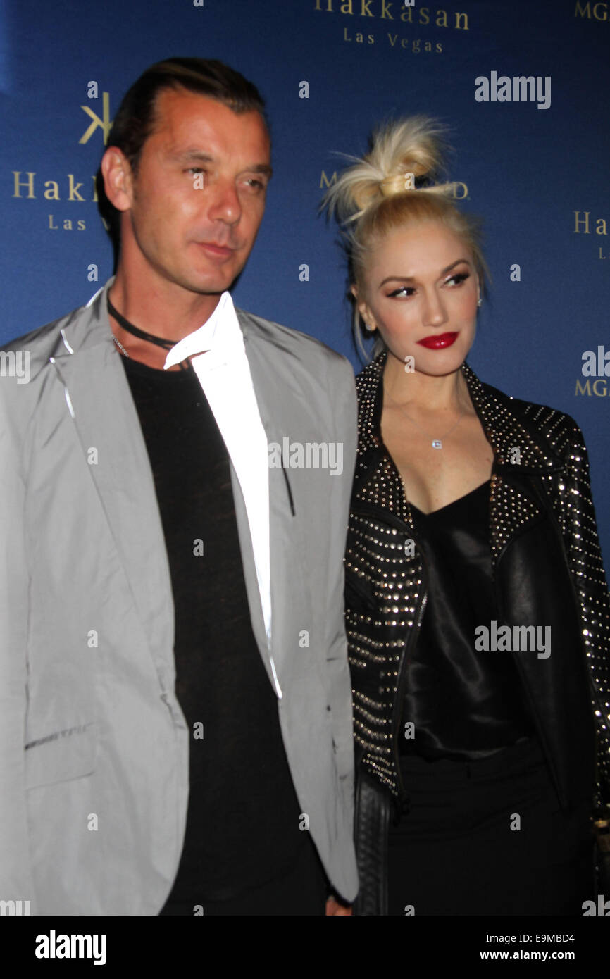 Hakkasan Las Vegas all'interno di MGM Hotel & Casino celebra il primo anniversario ospitato da Gwen Stefani a Las Vegas in Nevada su 4/26/14 dotate di: Gavin Rossdale,Gwen Stefani dove: Las Vegas, Nevada, Stati Uniti quando: 27 Apr 2014 Foto Stock