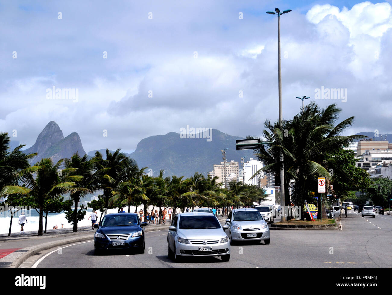 Scena di strada Ipanema a Rio de Janeiro in Brasile Foto Stock