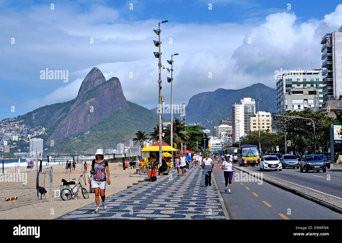 Scena di strada Ipanema a Rio de Janeiro in Brasile Foto Stock