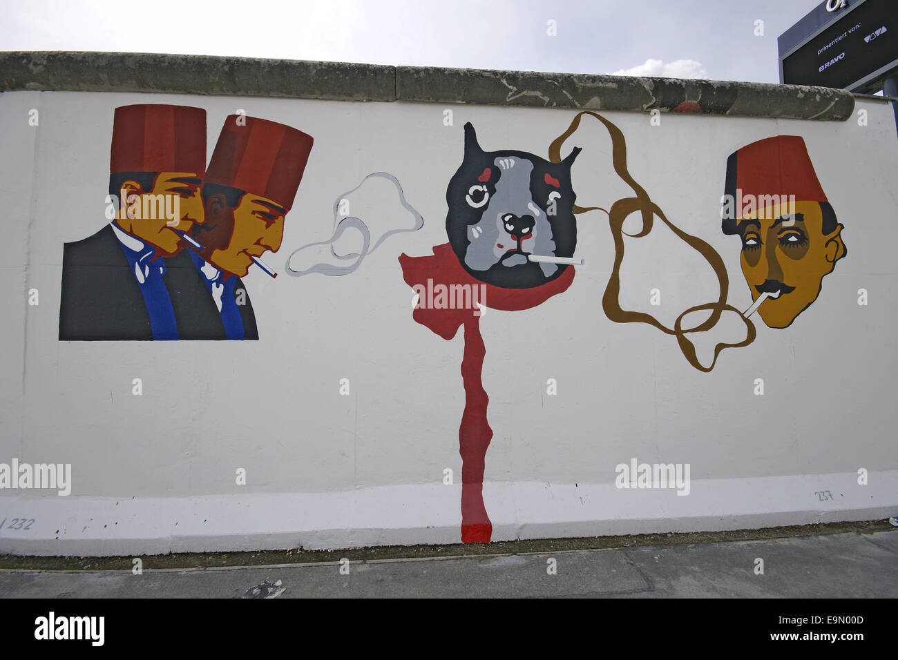 East-Side Gallery di Berlino, 2009, Germania Foto Stock