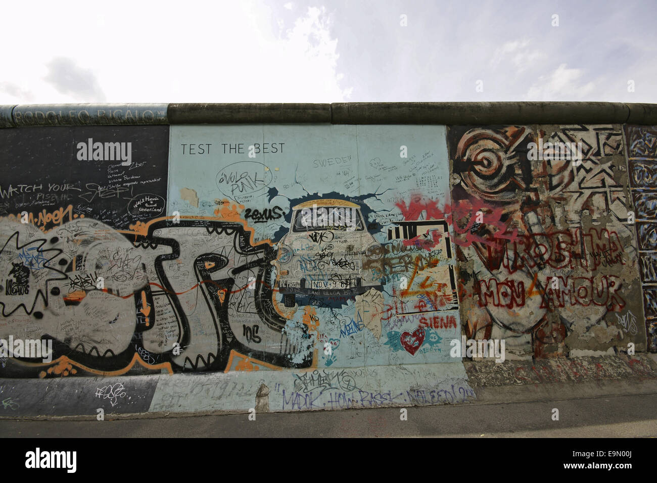 East-Side Gallery di Berlino, 2009, Germania Foto Stock