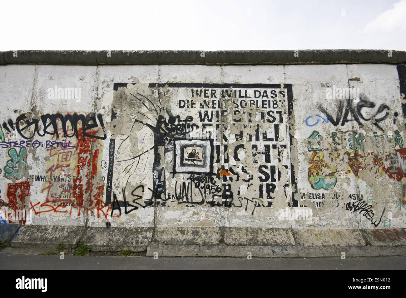 East-Side Gallery di Berlino, 2009, Germania Foto Stock