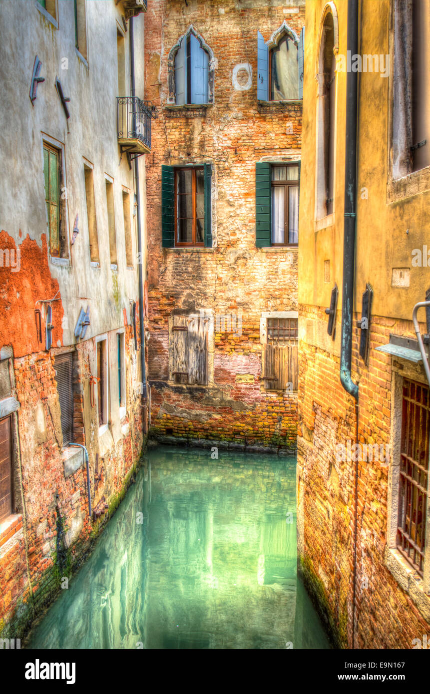 Il canale dell'acqua di Venezia, Italia Foto Stock