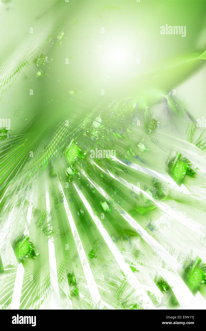 Verde grafica astratta Foto Stock