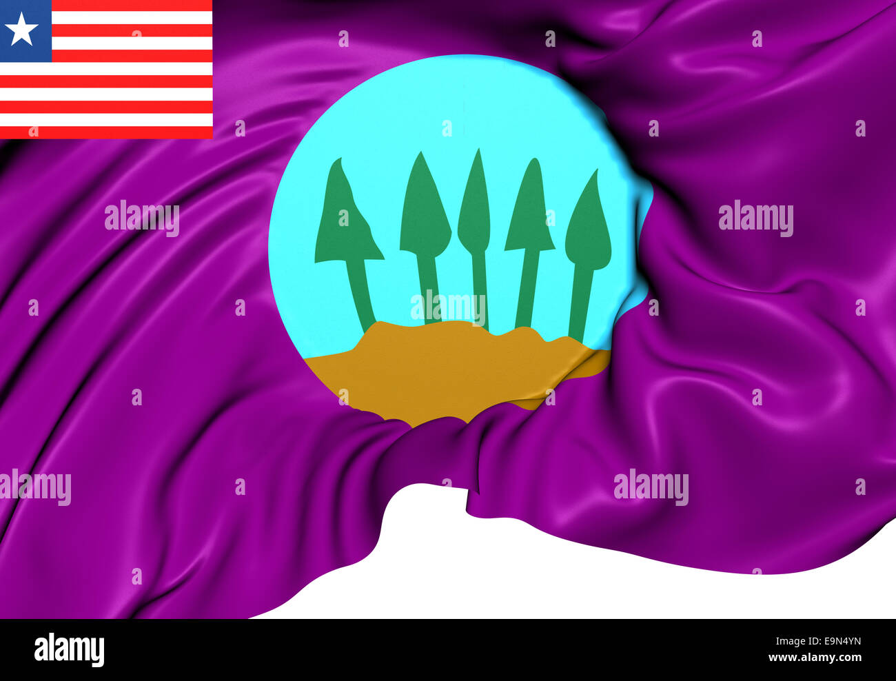 Bandiera di Bomi Foto Stock