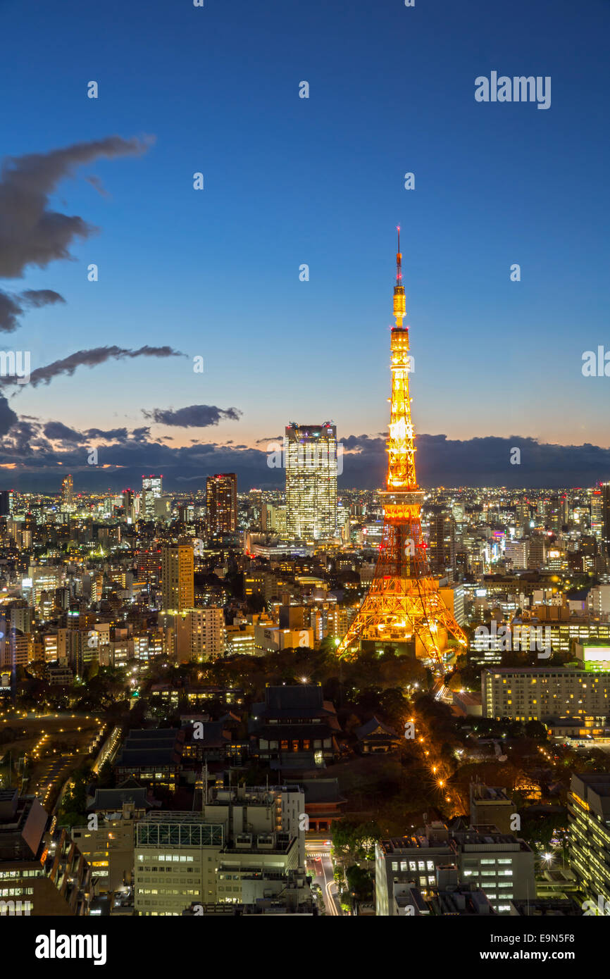 La Torre di Tokyo cityscape Giappone Foto Stock
