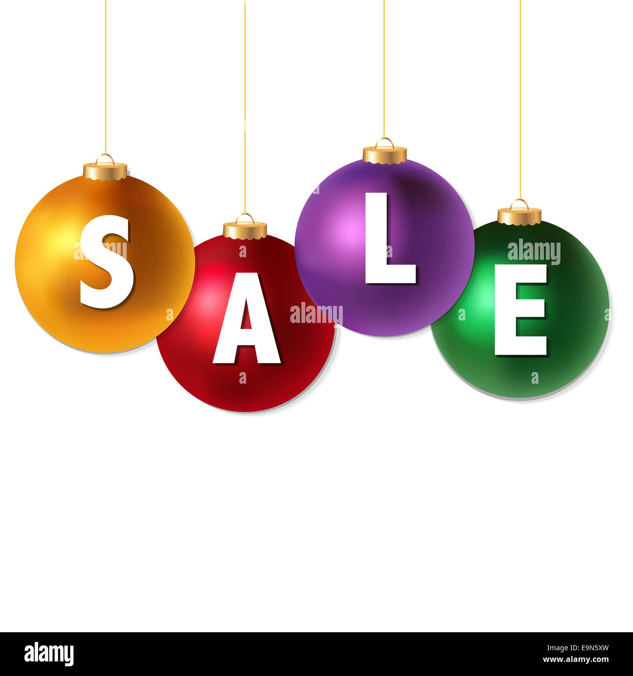 Vendita Palle di Natale Foto Stock