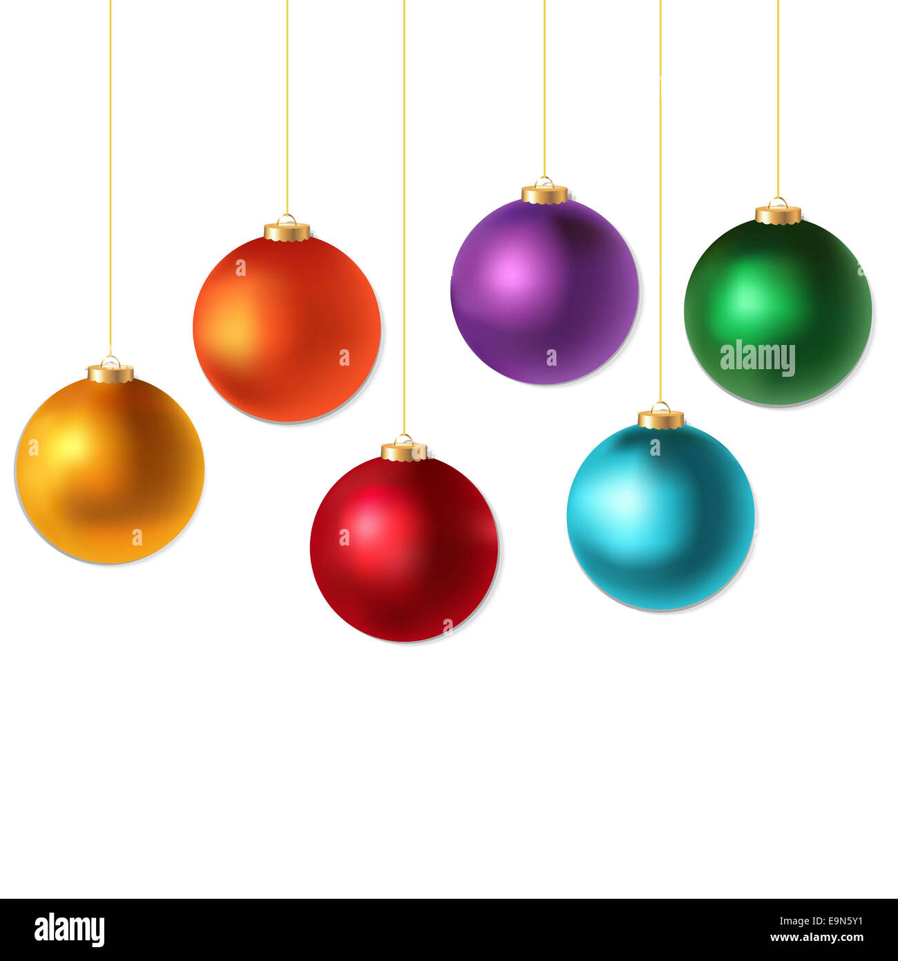 Colore Palle di Natale insieme Foto Stock
