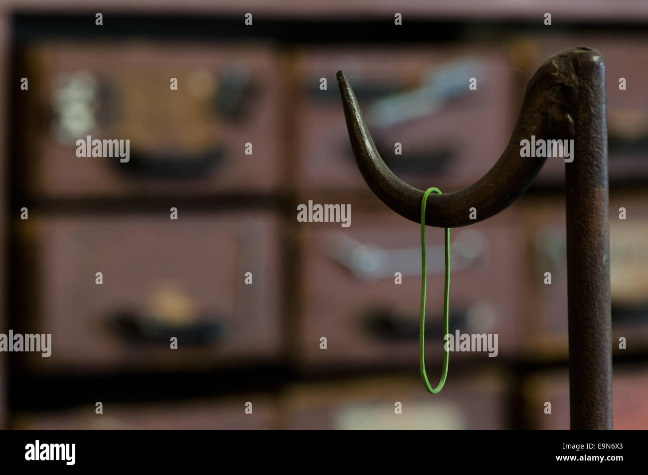 Gancio su una scala Foto Stock