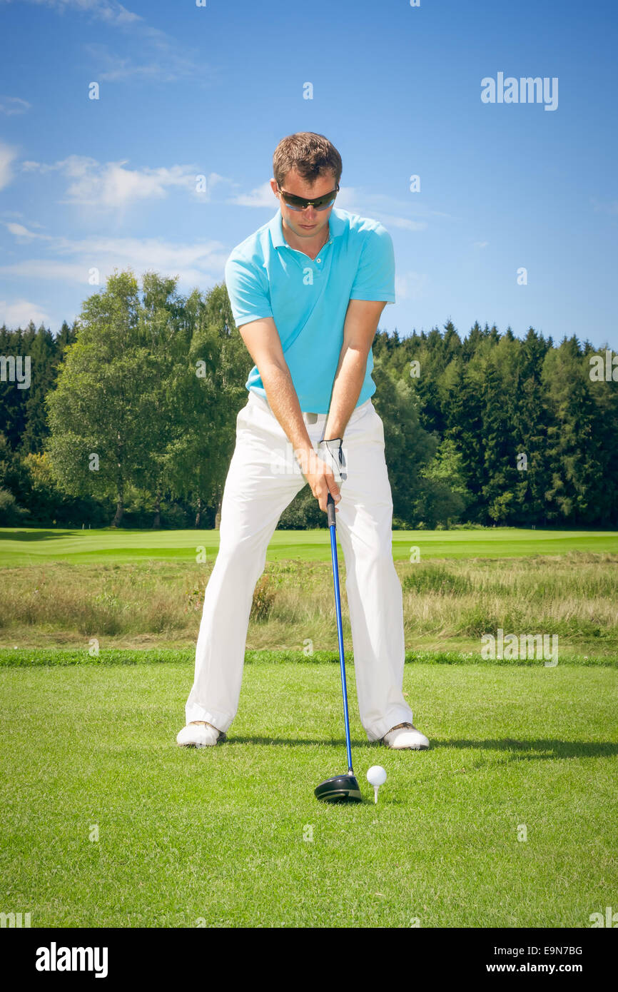 Giocatore di golf Foto stock - Alamy
