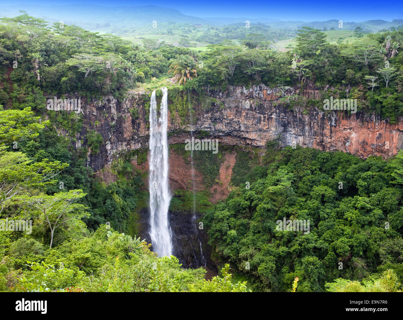 Chamarel cascate in Mauritius Foto Stock