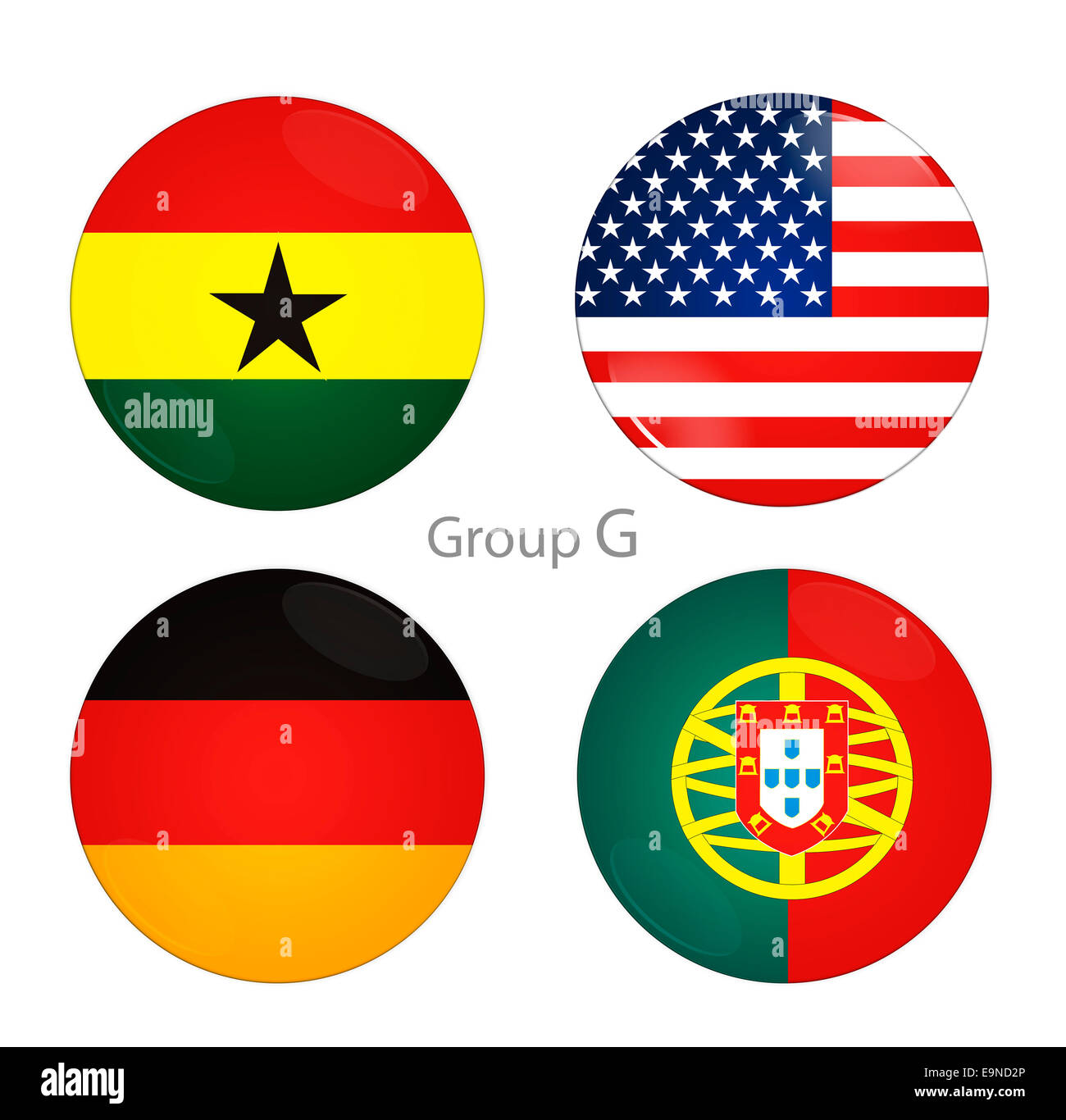 Gruppo G - Stati Uniti, Ghana, Germania, Portogallo Foto Stock