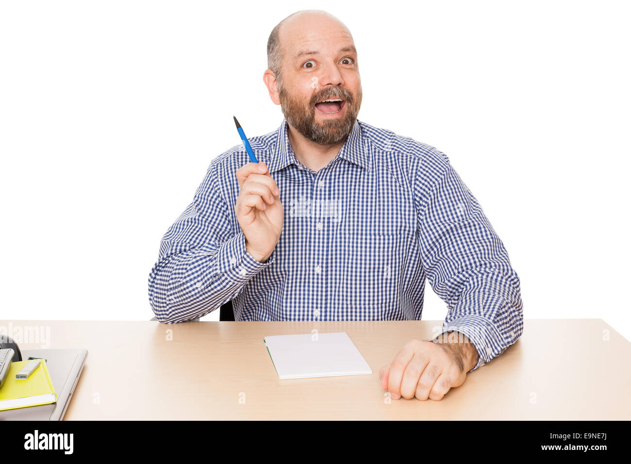 L'uomo con un'idea Foto Stock