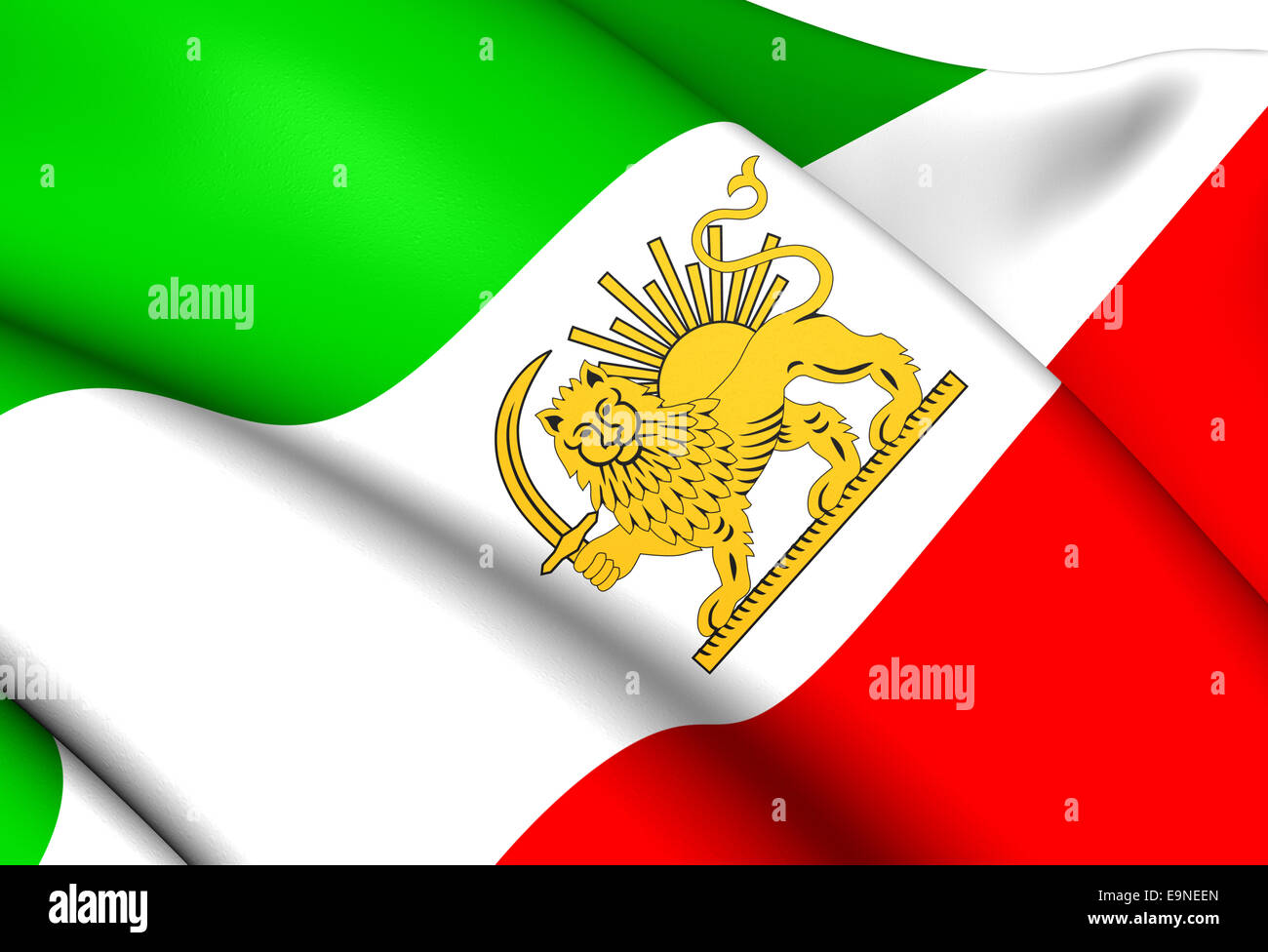 Bandiera Iran Reale Con Leone 90x150 Cm - 100% Poliestere Impermeabile Con 2 Occhielli Metallici - Resistente Ai Raggi UV