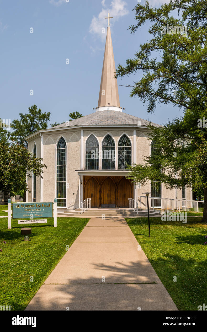 St Vincent De Paul chiesa cattolica romana in Niagara sul lago Ontario in Canada. La più antica in Ontario. Foto Stock