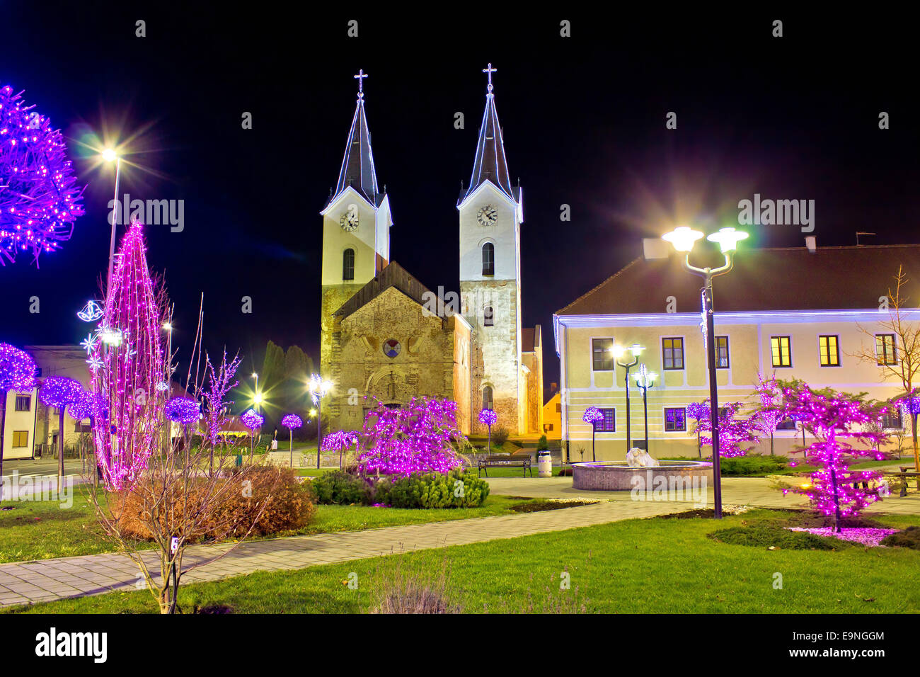 Città di Cazma vista di natale Foto Stock