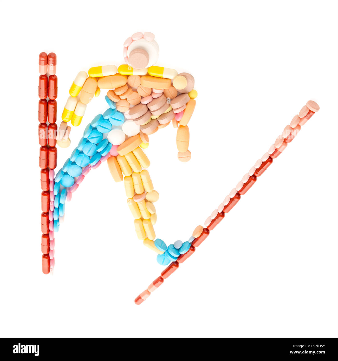 Salto in alto. Foto Stock