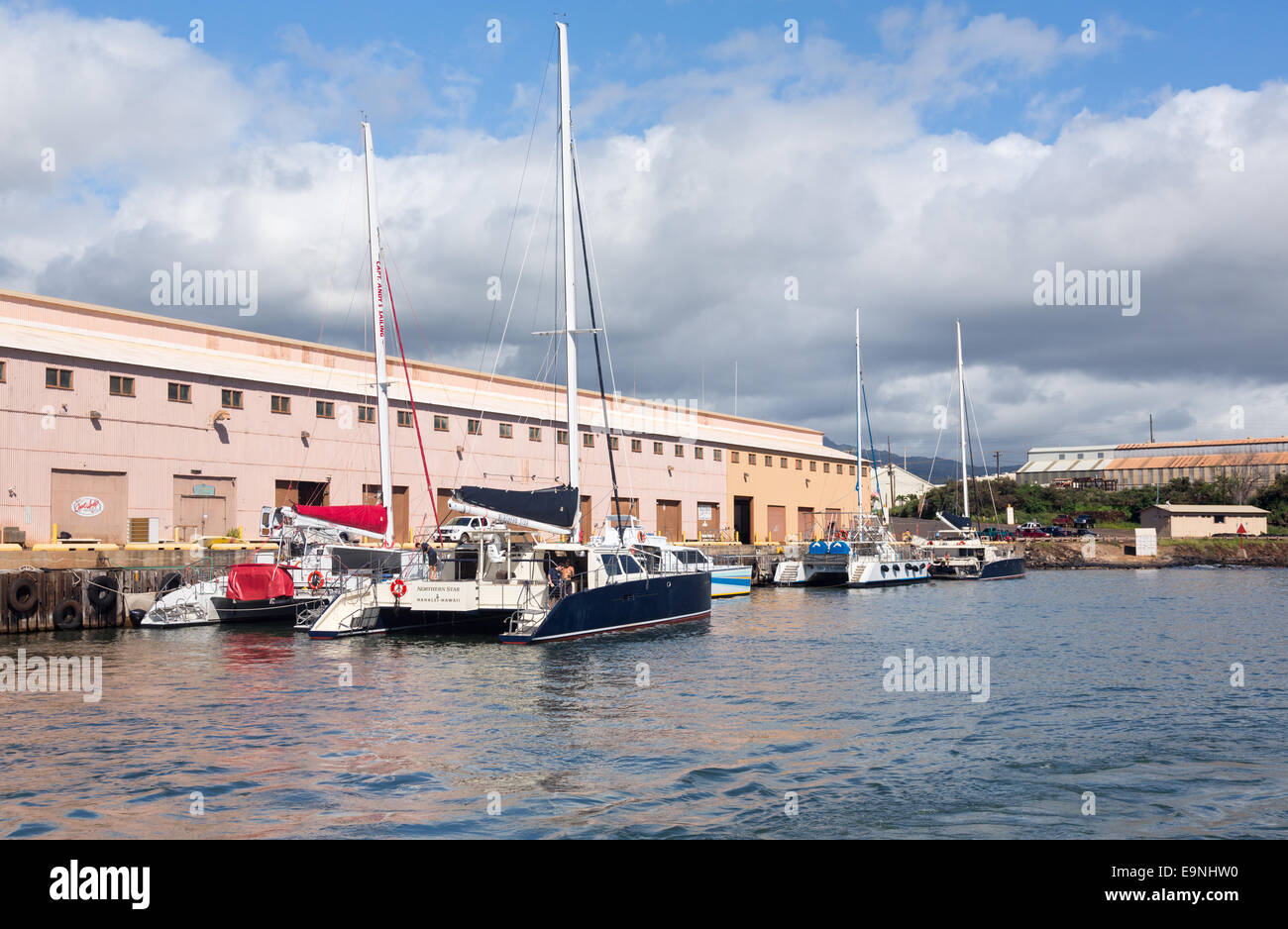 Crociera oceano yacht ormeggiati Port Allen Foto Stock