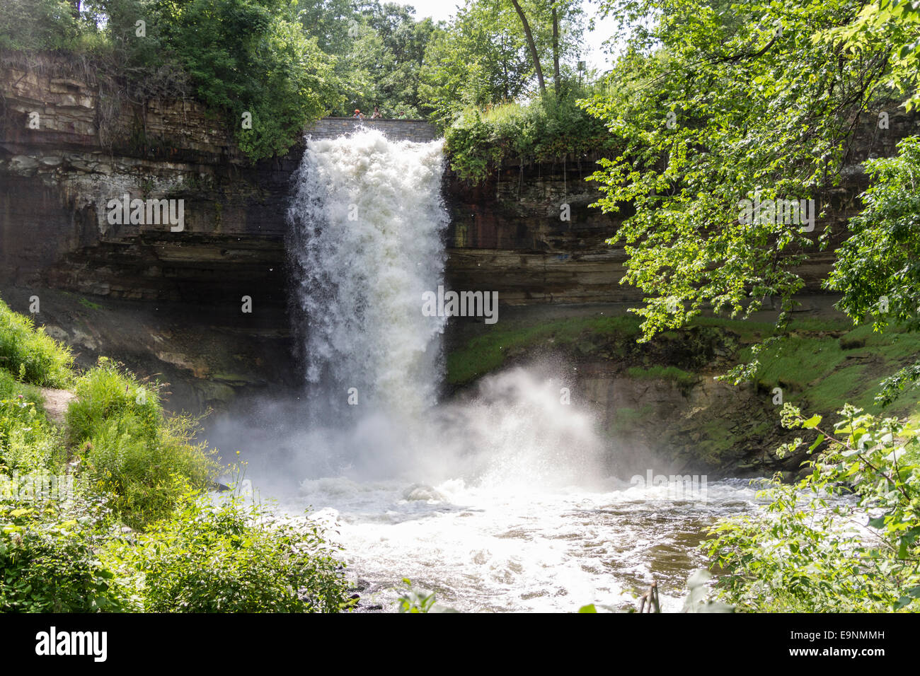 Cascate Minnehaha, Minnehaha Park, Minneapolis, Minnesota, Stati Uniti d'America Foto Stock