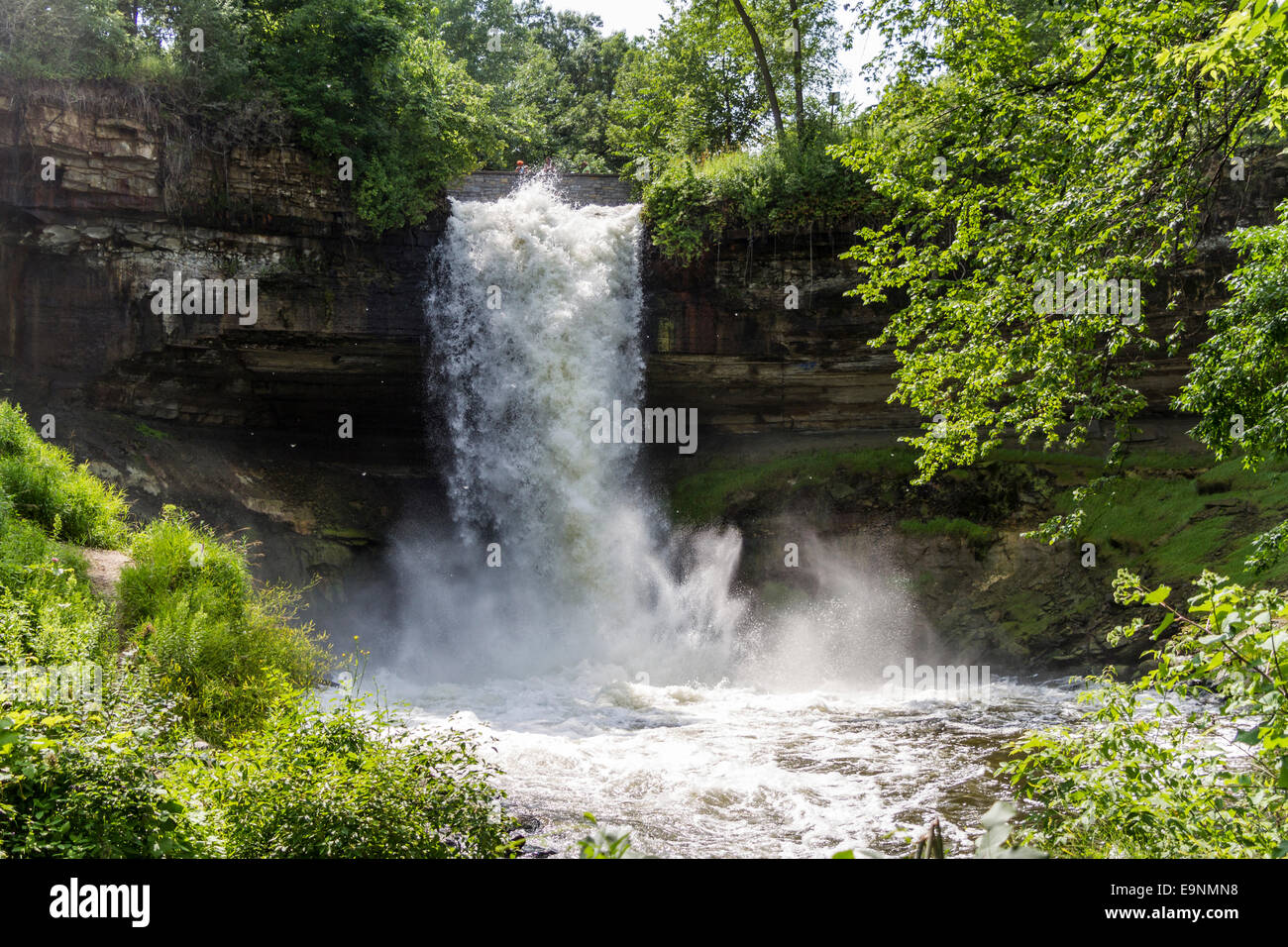 Cascate Minnehaha, Minnehaha Park, Minneapolis, Minnesota, Stati Uniti d'America Foto Stock
