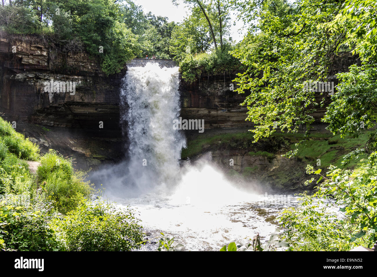 Cascate Minnehaha, Minnehaha Park, Minneapolis, Minnesota, Stati Uniti d'America Foto Stock