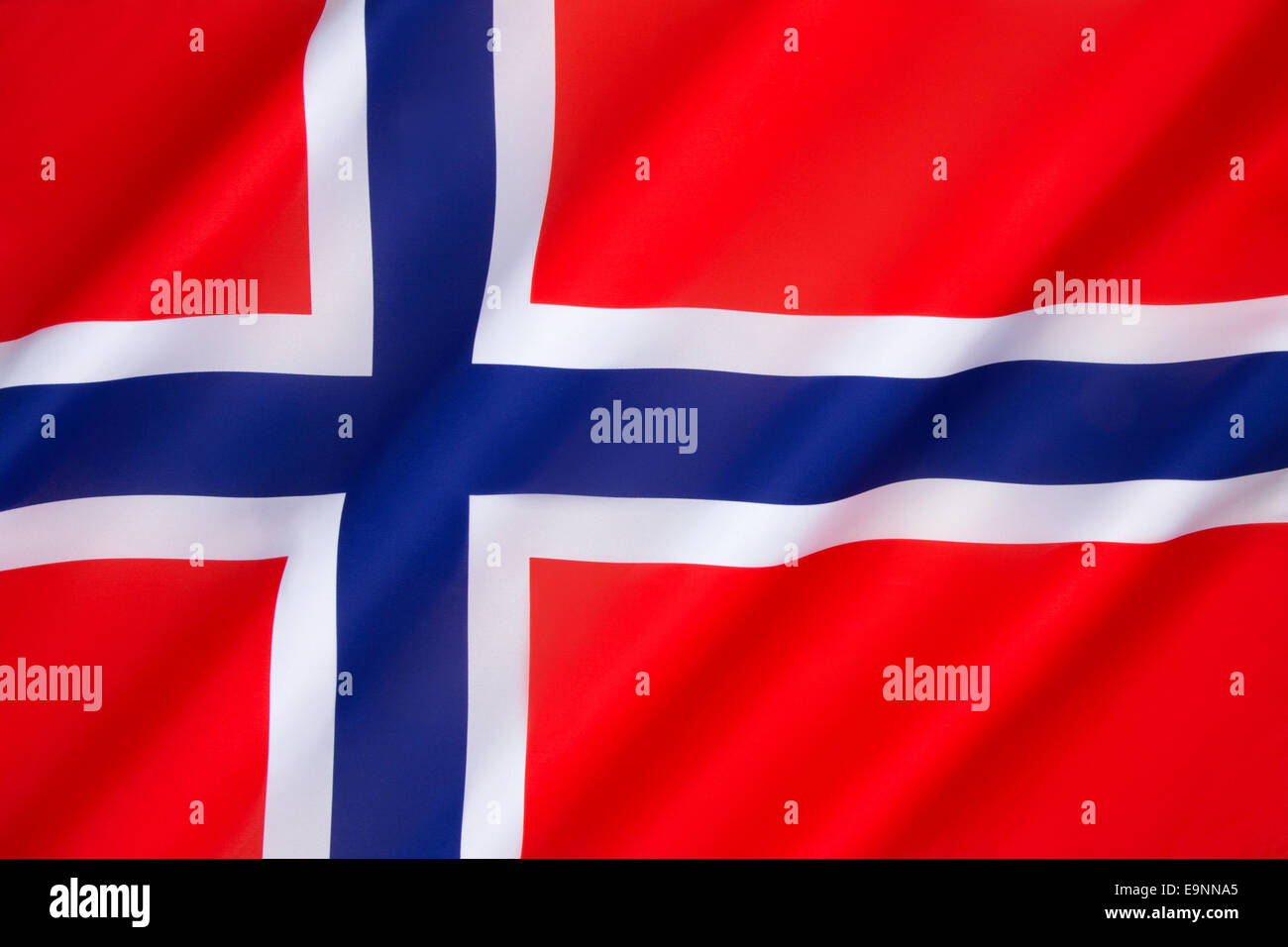 Bandiera della Norvegia Foto Stock