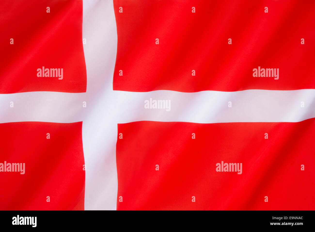 Bandiera della Danimarca (Dannebrog) Foto Stock