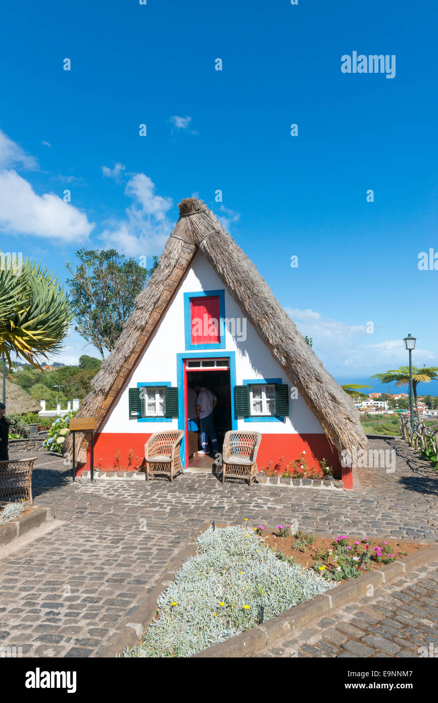 Casa Tradizionale, Santana, Madera - Isole Canarie Foto Stock