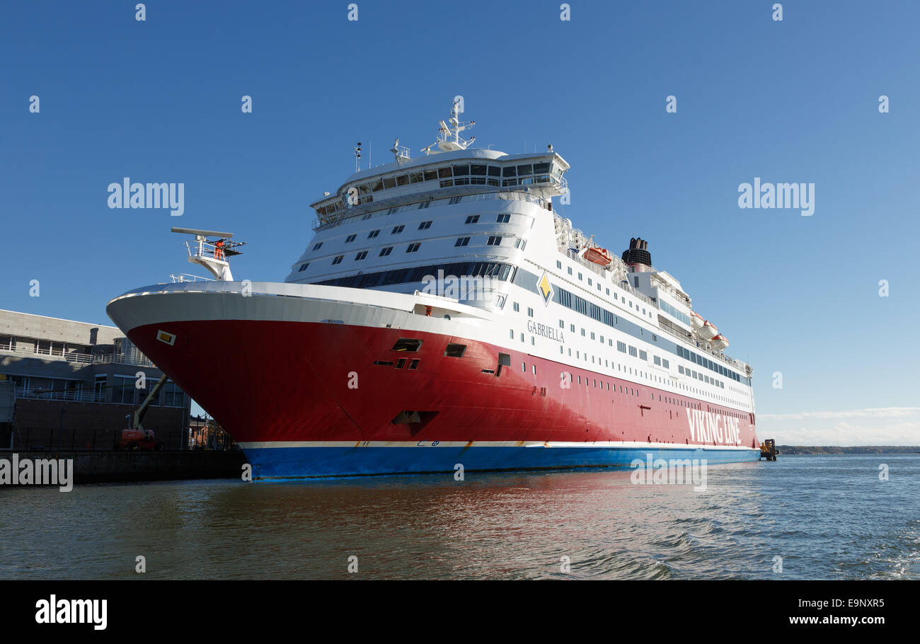 MS Gabriella è una crociera in barca a vela su un tracciato di collegamento tra Helsinki e Stoccolma in Svezia per la Viking Line. Foto Stock