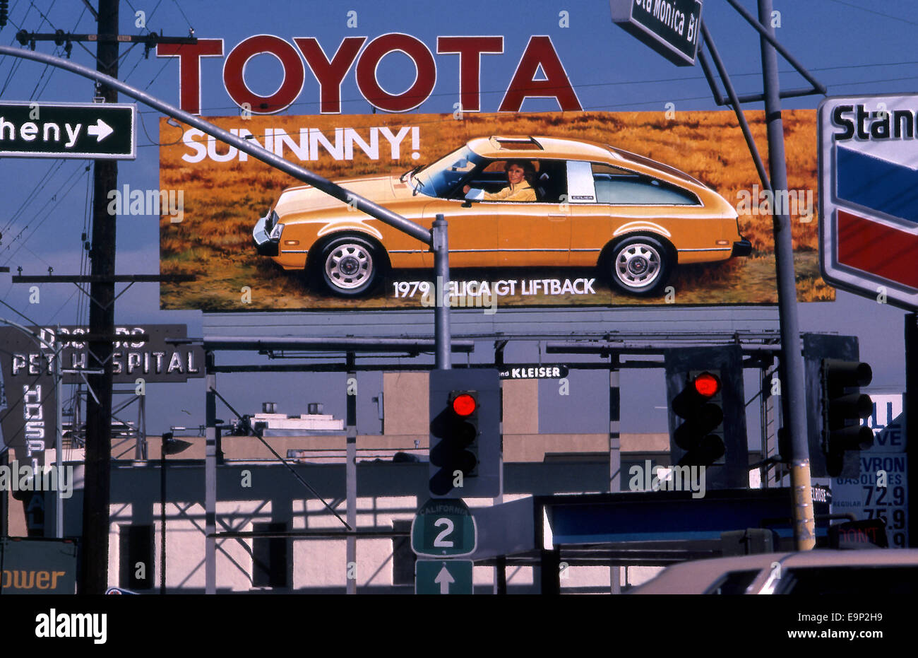 1979 Toyota billboard in Los Angeles, California Foto Stock