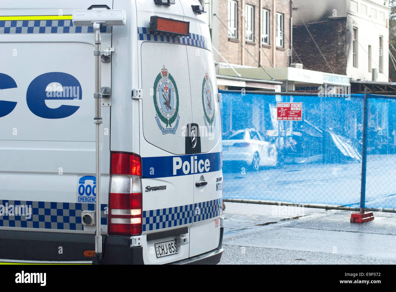 La chiusura di Darling Street, Rozelle, poco dopo il negozio di fatale esplosione che ha provocato la morte di tre persone. Foto Stock